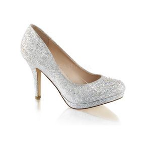 Silver sparkle heels